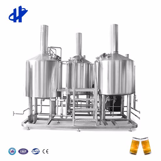 Projeto turnkey de equipamento de fermentação de cerveja em aço inoxidável 1000L 2000L para sistema de cervejaria