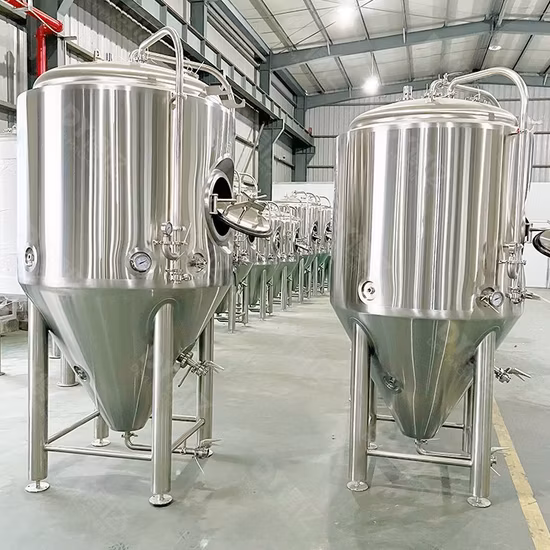 Equipamento de fermentação de cerveja de aço inoxidável 304 500L 600L 800L 1000L 1500L Projeto cônico de tanque de fermentação de cerveja